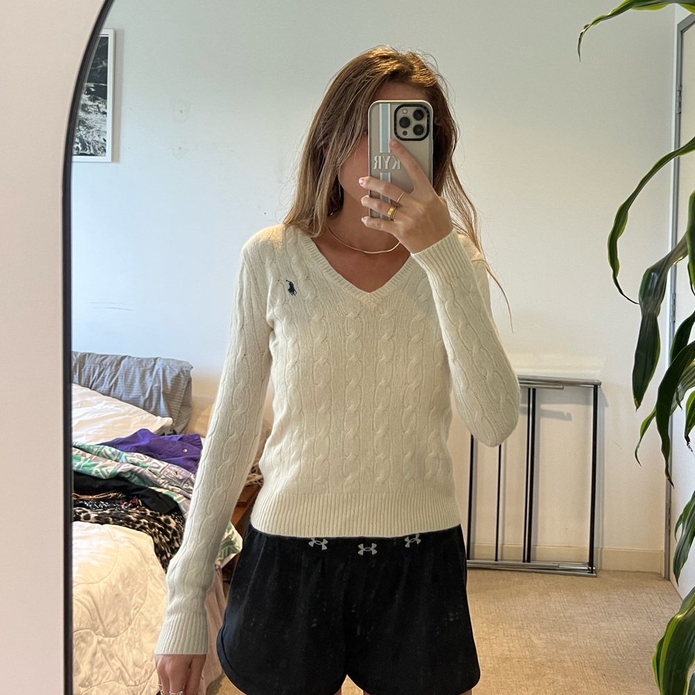 White Polo Sweater